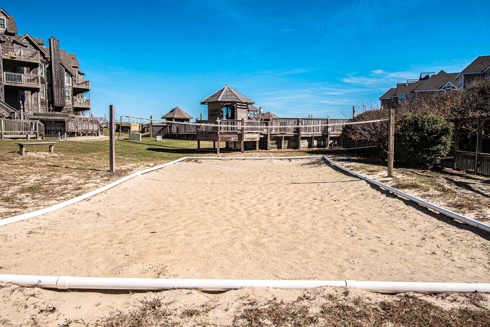 Volleyball nets available at VRI's Barrier Island Station in North Carolina.